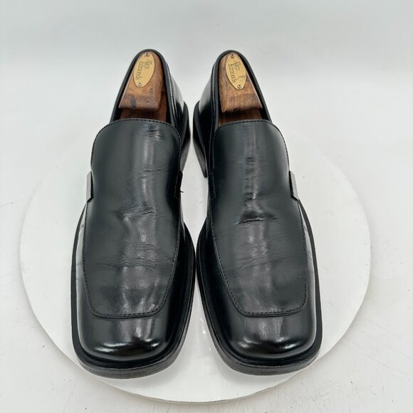 Gucci Men UK 8D US 9D Black Leather Slip On Penny Loafer Dress Shoes - Picture 1 of 11
